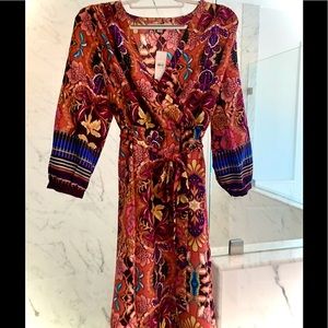 Loft NWT Boho printed gorgeous wrap dress for summer or fall
